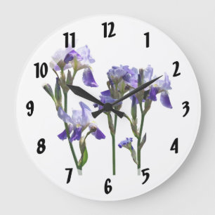 Grande Horloge Ronde Groupe d'Iris pourpres