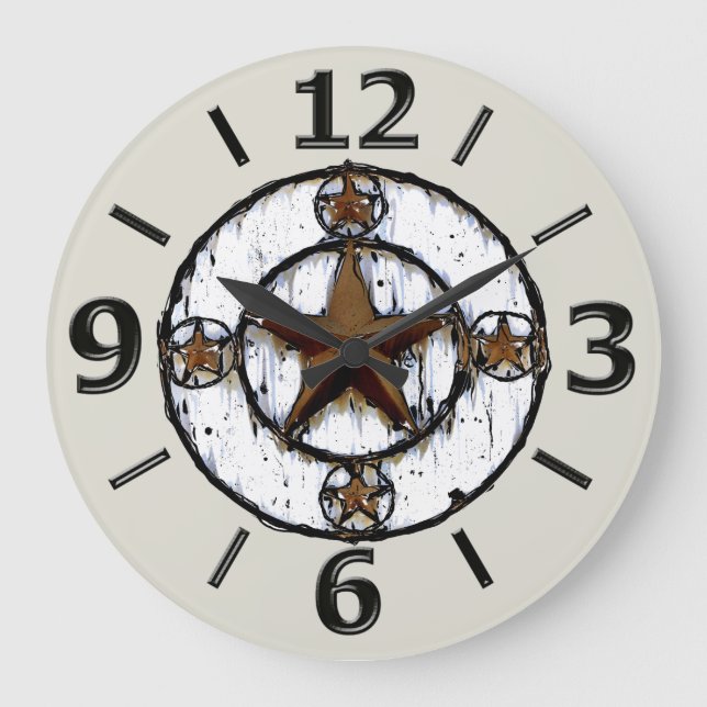 GRANDE HORLOGE RONDE GRUNGY TEXAS STAR (Recto)