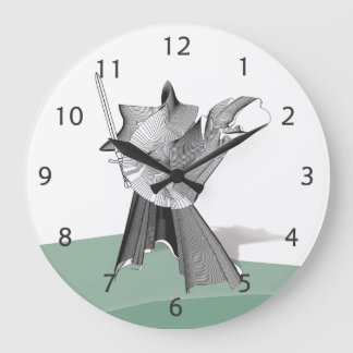 Grande Horloge Ronde Guerrier numérique