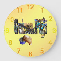 Guinée Pigs Is the Word, Lge Wall Clock