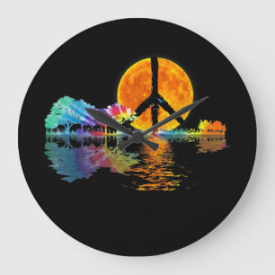 Grande Horloge Ronde Guitar Lake Shadow Peace Love