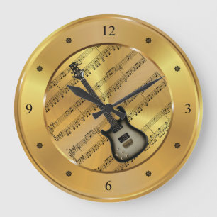 Grande Horloge Ronde Guitare électrique ~ Partition Partielle ~ Arrière