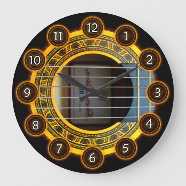 Grande Horloge Ronde Guitare flamenco par rafi talby (Recto)