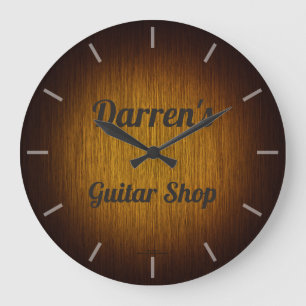 Grande Horloge Ronde Guitare personnalisée Boutique Tabac Sunburst Horl