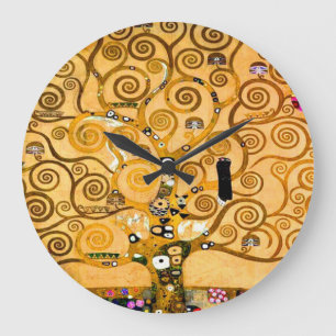 Grande Horloge Ronde Gustav Klimt Arbre de vie