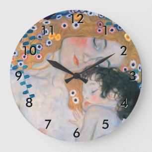 Grande Horloge Ronde Gustav Klimt - Mère et Enfant