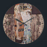 Grande Horloge Ronde Gustav Klimt's The Three Ages of the Woman<br><div class="desc">Time slows when art speaks to the heart. This Klimt-inspired wall clock wraps your space in warmth,  love,  and meaning,  turning every glance into a quiet moment of calm. Golden Art Nouveau details elevate your home while reminding you what truly matters—connection,  beauty,  and time well spent.</div>