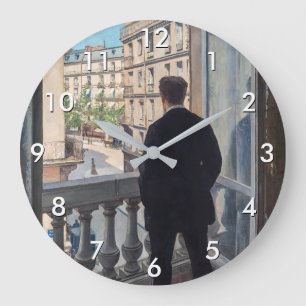 Grande Horloge Ronde Gustave Caillebotte - Homme à la fenêtre