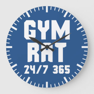 Grande Horloge Ronde Gym Rat - Fitness Motivationnelle Gym