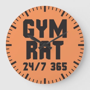 Grande Horloge Ronde Gym Rat - Fitness Motivationnelle Gym