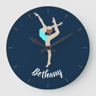 Grande Horloge Ronde Gymnaste féminine