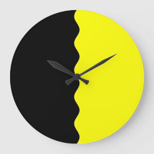 Grande Horloge Ronde Half Black and Yellow