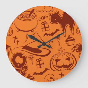 Grande Horloge Ronde Halloween