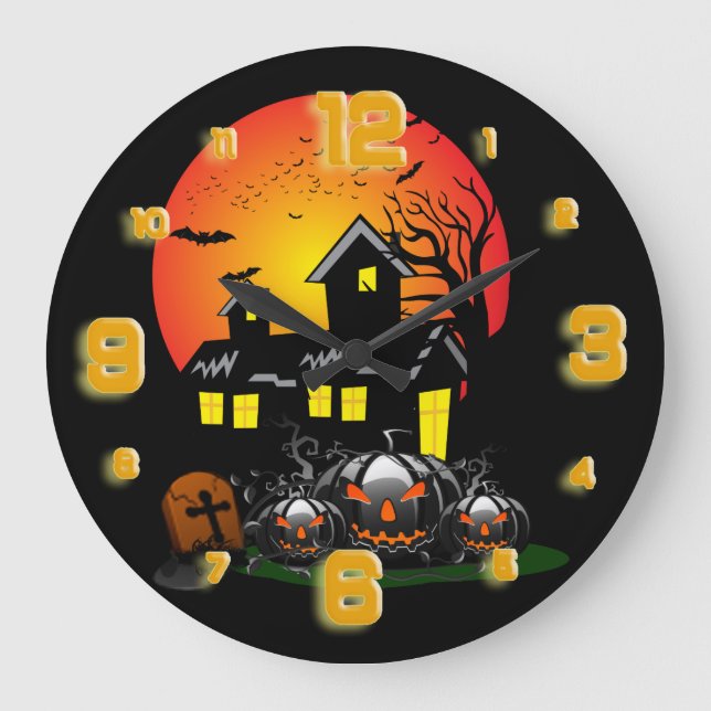 Grande Horloge Ronde Halloween (Recto)