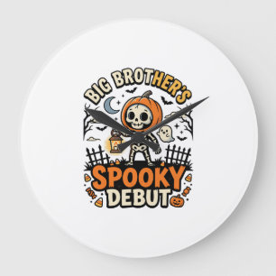 Grande Horloge Ronde Halloween Big Brother Spooky Début