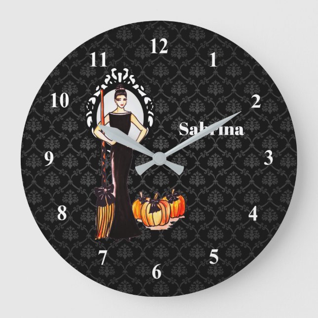 Grande Horloge Ronde Halloween Classic Elegant Long Black Dress (Recto)