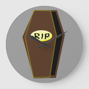 Grande Horloge Ronde Halloween Coffin of Doom Wall Clock