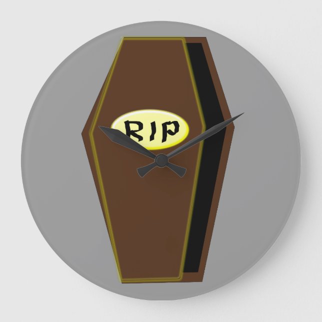 Grande Horloge Ronde Halloween Coffin of Doom Wall Clock (Recto)