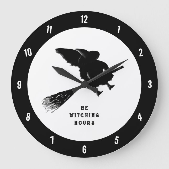 Grande Horloge Ronde Halloween drôle (Recto)