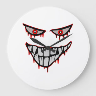 Grande Horloge Ronde Halloween - Effrayant