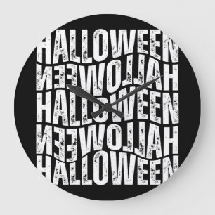 GRANDE HORLOGE RONDE HALLOWEEN HALLOWEEN WARP TYPOGRAPHY