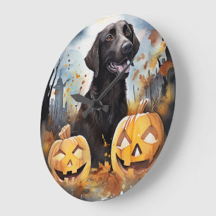 Grande Horloge Ronde Halloween Nouvelle-Écosse avec la peur Citrouille