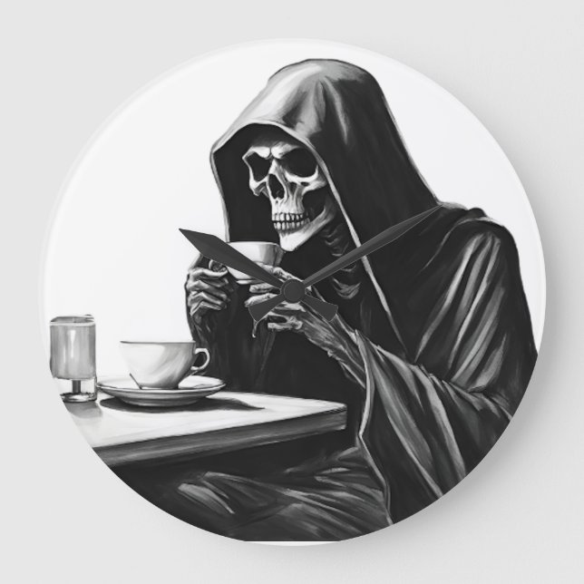 Grande Horloge Ronde Halloween Tea Time (Recto)