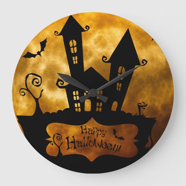 Grande Horloge Ronde Halloween vintage (Recto)