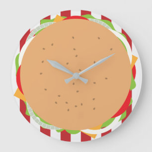 Grande Horloge Ronde Hamburger cheeseburger mignon café