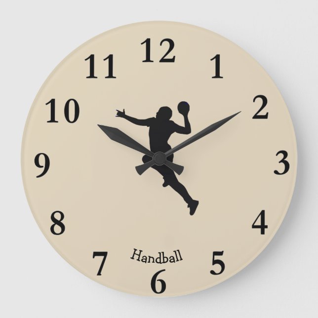 Grande Horloge Ronde Handball Player (Recto)