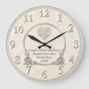 Grande Horloge Ronde Happily Ever After Wedding Clocks