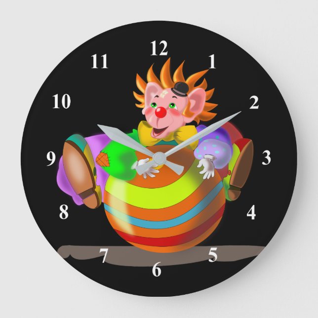 Grande Horloge Ronde Happy Crazy Clown (Recto)