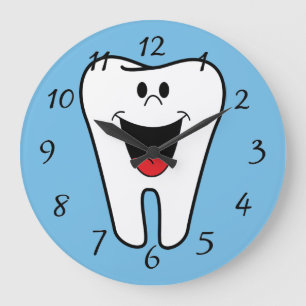 Grande Horloge Ronde Happy face tooth