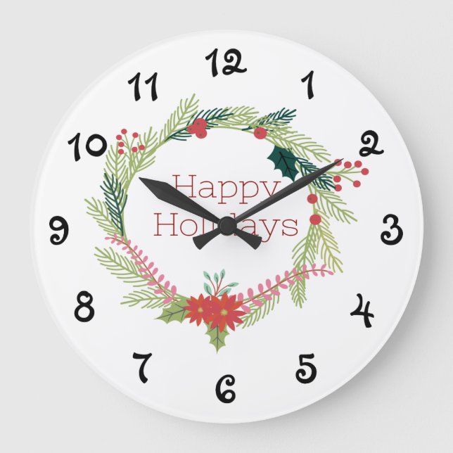 Grande Horloge Ronde Happy Holidays (Recto)