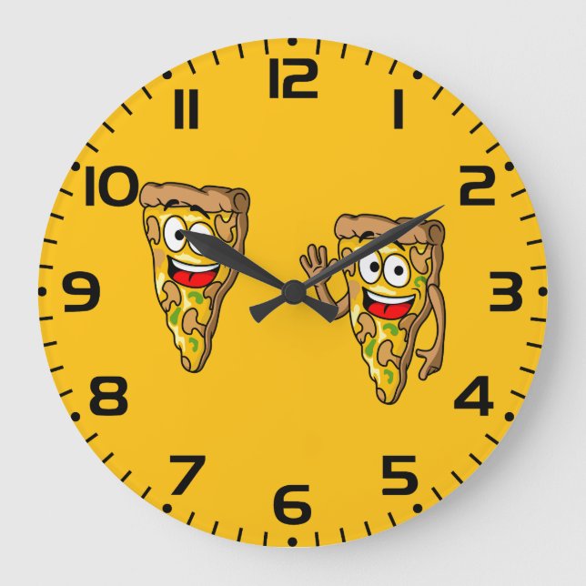 Grande Horloge Ronde Happy Mushroom Pizza Slices (Recto)