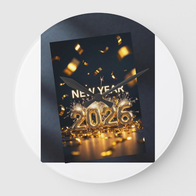 Grande Horloge Ronde Happy New Year 2026 – Fresh Start, New Hopes Greet (Recto)