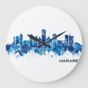 Grande Horloge Ronde Harare Zimbabwe Skyline Blue