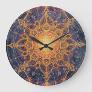 Grande Horloge Ronde Harmonie Céleste – Portail de la Lumière Sacrée
