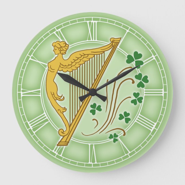 Grande Horloge Ronde Harpe d'Irlande (Recto)