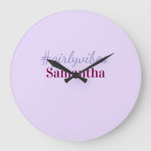 Grande Horloge Ronde hashtag Girlyvibes rose violet clair vibes féminin