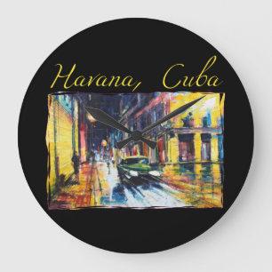 Grande Horloge Ronde Havana Cuba - Habana Vieja scène de nuit