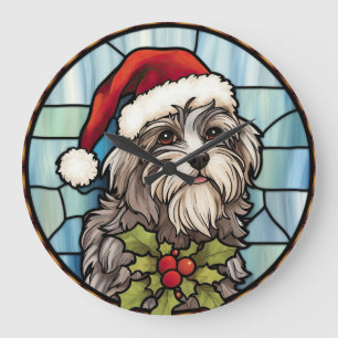 Grande Horloge Ronde Havanais Vitrail Noël