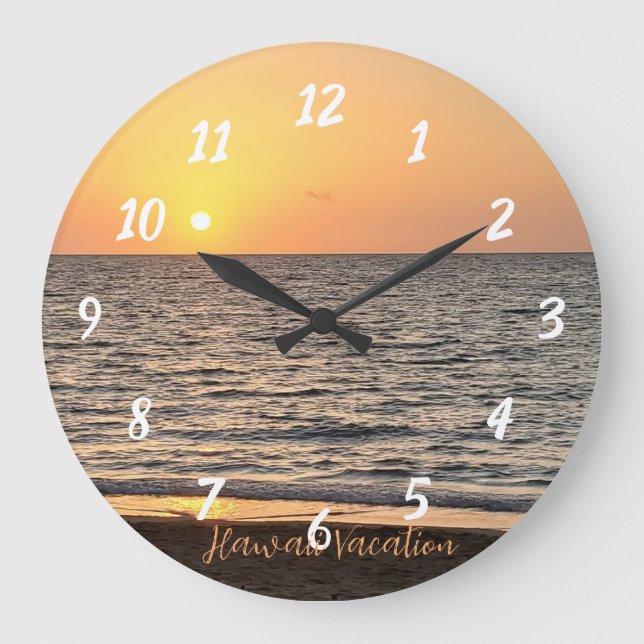 Grande Horloge Ronde Hawaii Sunset photo (Recto)