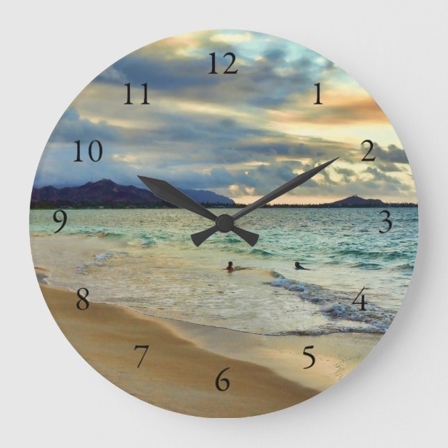 Grande Horloge Ronde Hawaiian Island Sunset with Numbers (Recto)