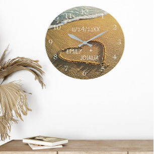 Grande Horloge Ronde Heart in the Sand Beach Shore Ocean View