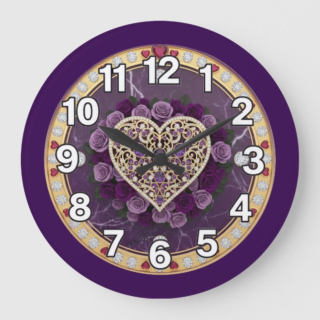 Grande Horloge Ronde Heart with Purple  (Recto)