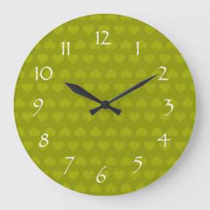Grande Horloge Ronde Heartlines-Moss Green