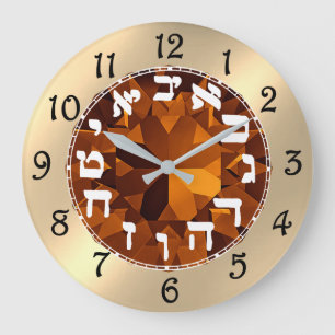 Grande Horloge Ronde hébreu