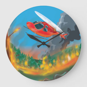 Grande Horloge Ronde Hélicoptère de sauvetage