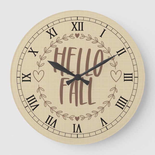 Grande Horloge Ronde Hello Fall Clock (Recto)